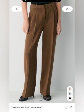 Aritzia effortless pants in cognac size 0